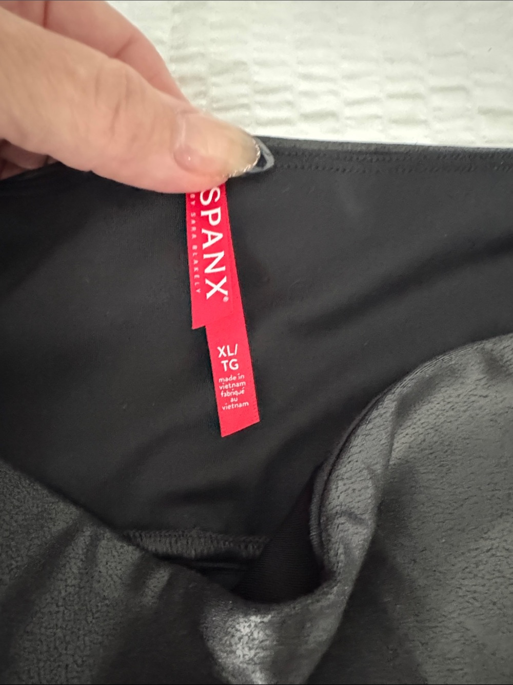 SPANX Faux-Leather High-Waist Leggings in Black - Picture 2 of 4